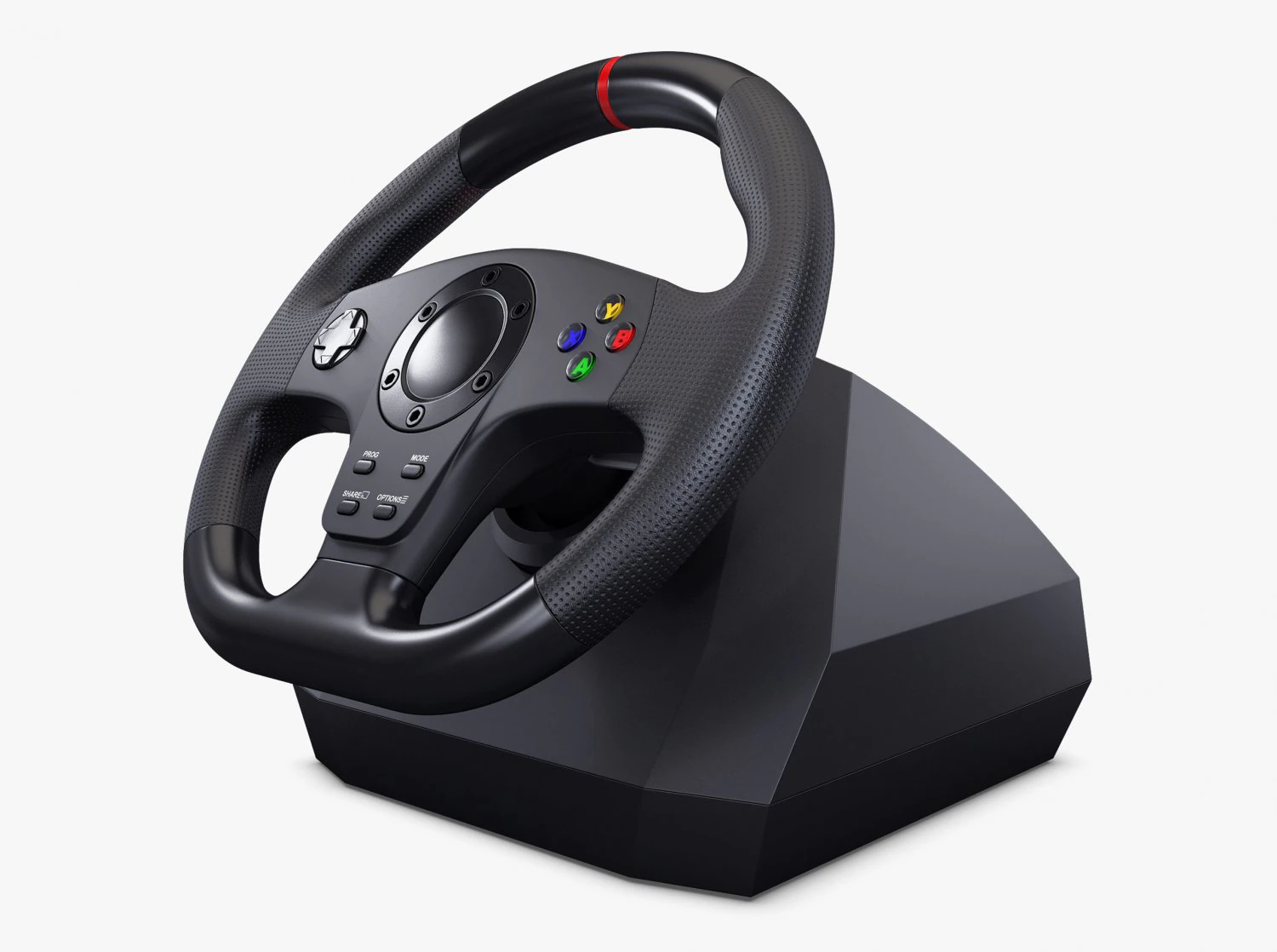 Racing Steering Wheel Game Control M 1 3D Model .c4d .max .obj .3ds .fbx .stl .blend 