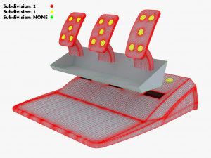 Simple Simulator Game Racing Pedals M 1 3D Model