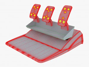 Game Simulator Car Pedals M 1 3D Model