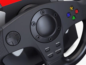Generic Gaming Steering Wheel with Pedals and Shifter M 1 3D Model