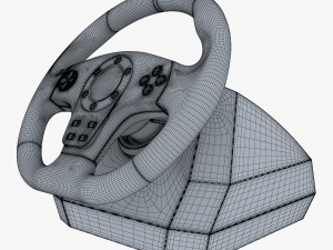 Generic Gaming Steering Wheel with Pedals and Shifter M 1 3D मॉडल