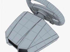 Generic Gaming Steering Wheel with Pedals and Shifter M 1 3D Model