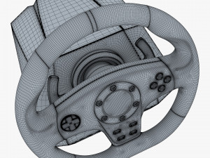 Generic Gaming Steering Wheel with Pedals and Shifter M 1 3D मॉडल
