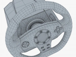 Generic Gaming Steering Wheel with Pedals and Shifter M 1 3D Model