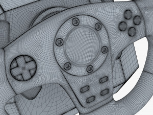 Generic Gaming Steering Wheel with Pedals and Shifter M 1 3D मॉडल