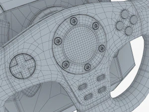 Generic Gaming Steering Wheel with Pedals and Shifter M 1 3D Model