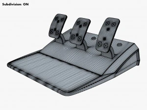 Generic Gaming Steering Wheel with Pedals and Shifter M 1 3D Model