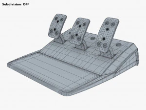 Generic Gaming Steering Wheel with Pedals and Shifter M 1 3D Model