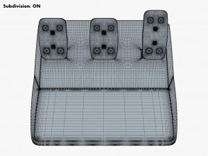 Generic Gaming Steering Wheel with Pedals and Shifter M 1 3D Model