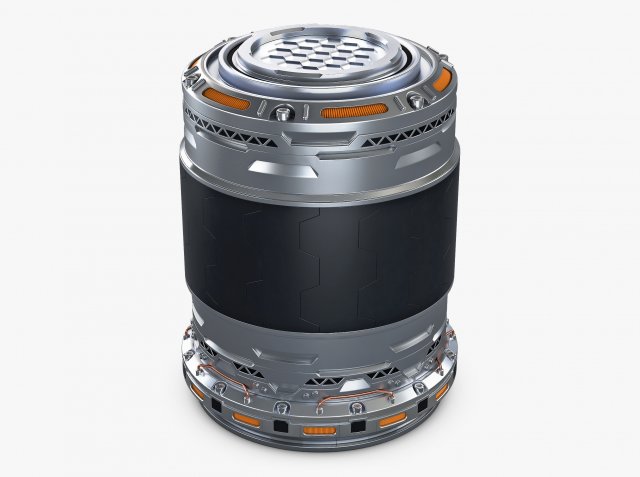 Sci Fi Container M 1 3D Model .c4d .max .obj .3ds .fbx .stl .blend 