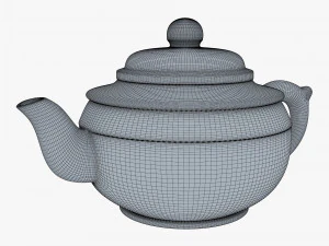 Clay Teapot 350ml M 1 3D Model