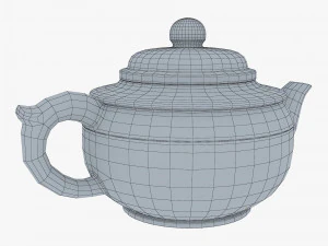 Clay Teapot 350ml M 1 3D Model