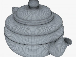 Clay Teapot 350ml M 1 3D Model