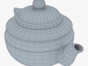 Clay Teapot 350ml M 1 3D Model