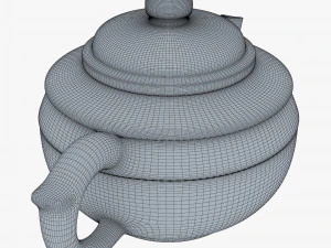 Clay Teapot 350ml M 1 3D Model