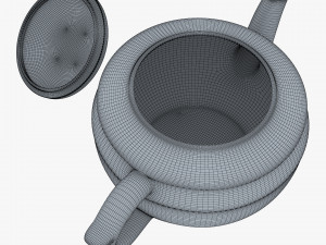 Clay Teapot 350ml M 1 3D-Modell