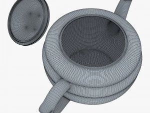 Clay Teapot 350ml M 1 3D Model