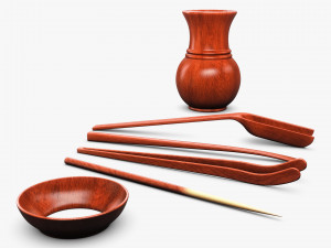 Ceremony Tea Tool Set M 1 3D Модель