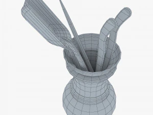 Ceremony Tea Tool Set M 1 3D Model