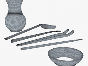 Ceremony Tea Tool Set M 1 3D Модель