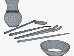 Ceremony Tea Tool Set M 1 3D Model
