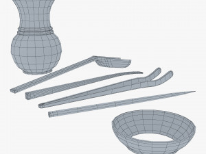 Ceremony Tea Tool Set M 1 3D Модель