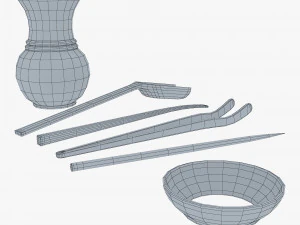 Ceremony Tea Tool Set M 1 3D Model