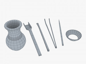 Ceremony Tea Tool Set M 1 3D Модель