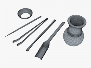 Ceremony Tea Tool Set M 1 3D Модель