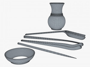 Ceremony Tea Tool Set M 1 3D Модель
