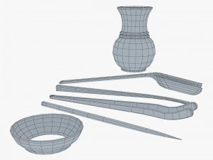 Ceremony Tea Tool Set M 1 3D Model