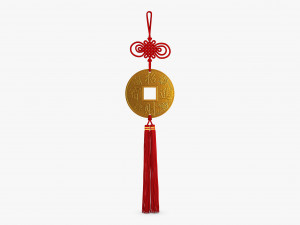 Hanging Feng Shui Coin M 1 3D Model