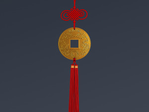 Hanging Feng Shui Coin M 1 Model 3D