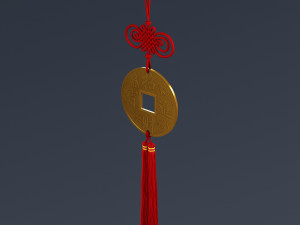 Hanging Feng Shui Coin M 1 Model 3D