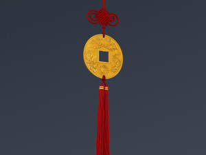 Hanging Feng Shui Coin M 1 Model 3D