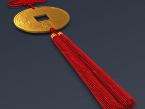 Hanging Feng Shui Coin M 1 Model 3D
