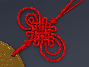 Hanging Feng Shui Coin M 1 3D Model