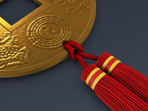 Hanging Feng Shui Coin M 1 Model 3D