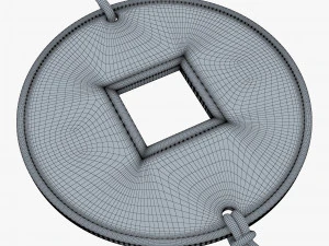Hanging Feng Shui Coin M 1 3D Model