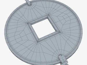 Hanging Feng Shui Coin M 1 3D Model