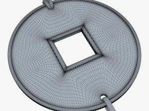 Hanging Feng Shui Coin M 1 3D Model