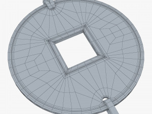 Hanging Feng Shui Coin M 1 Model 3D
