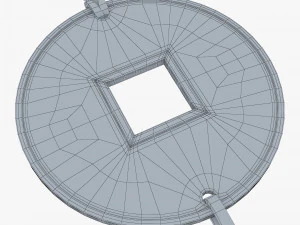 Hanging Feng Shui Coin M 1 3D Model