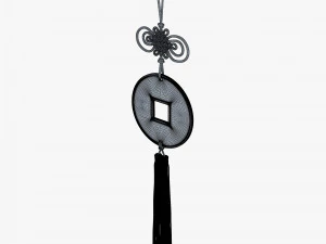 Hanging Feng Shui Coin M 1 3D Model