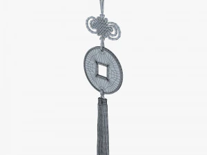 Hanging Feng Shui Coin M 1 3D Model