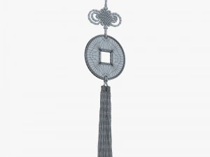 Hanging Feng Shui Coin M 1 3D Model