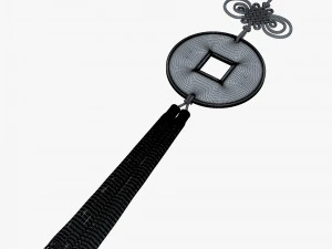 Hanging Feng Shui Coin M 1 3D Model