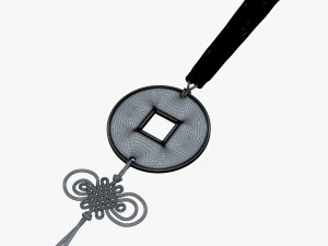 Hanging Feng Shui Coin M 1 3D Model