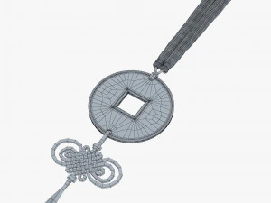 Hanging Feng Shui Coin M 1 3D Model