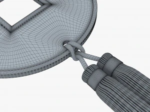 Hanging Feng Shui Coin M 1 3D Model